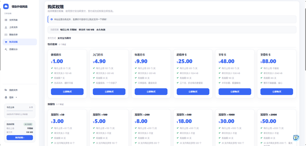 图片[4]尼曼博客-专注于分享前沿建站技术、WordPress美化方案及精品源码。提供深度技术教程与支付接口分析，助力开发者快速构建高质量 IT 站点。彩虹外链网盘二开美化版惜染