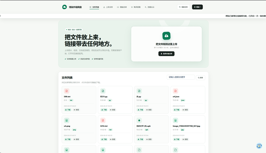图片[1]尼曼博客-专注于分享前沿建站技术、WordPress美化方案及精品源码。提供深度技术教程与支付接口分析，助力开发者快速构建高质量 IT 站点。彩虹外链网盘二开美化版惜染