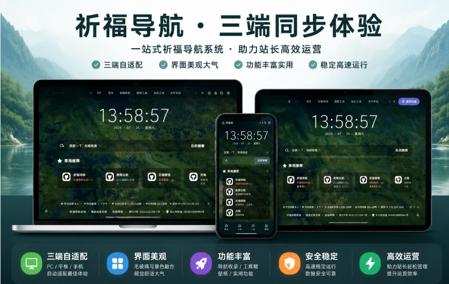 图片[1]尼曼博客-专注于分享前沿建站技术、WordPress美化方案及精品源码。提供深度技术教程与支付接口分析，助力开发者快速构建高质量 IT 站点。祈福导航系统 V1.8 正式版